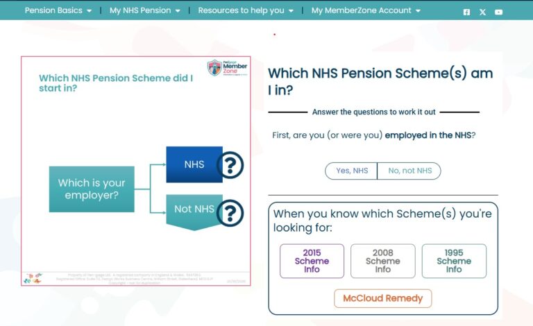 Screenshot of the Which Scheme first question